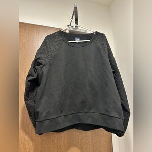 GAP Black Women's Eyelet-Sleeve Sweatshirt
